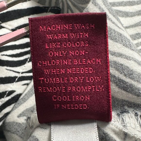 212 Collection Zebra Print Womens Button-Up Shirt 2X Cotton-Blend Mob Wife - Picture 6 of 9